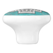 Südwesttürkis Keramikknauf (Seitenansicht)