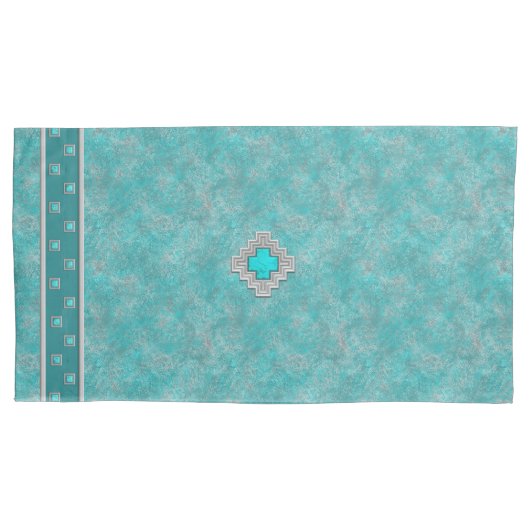 Südwesttürkis Kissenbezug (Vorderseite-Links)