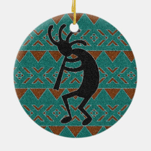 SüdwestTürkis Kokopelli Stammes- Entwurf Keramikornament