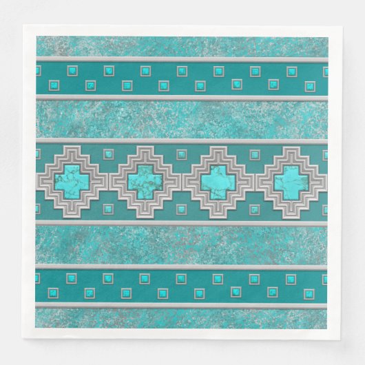 Südwesttürkis Serviette (Vorderseite)