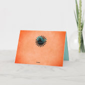 Südwesttürkisfarbene Muttertagskarte Feiertagskarte (Rückseite)