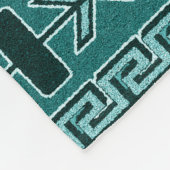 Südwestturqouise Muster Fleecedecke (Ecke)