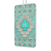 Südwestturquoise Stone Geometric Personalisiert Autolufterfrischer (Links)