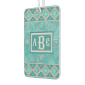 Südwestturquoise Stone Geometric Personalisiert Autolufterfrischer (Links)