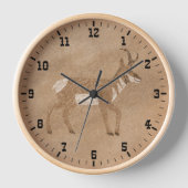 Südwestwalking Pronghorn Antelope Old West Uhr (Vorderseite)