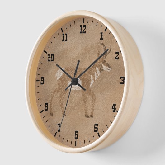 Südwestwalking Pronghorn Antelope Old West Uhr (Winkel)