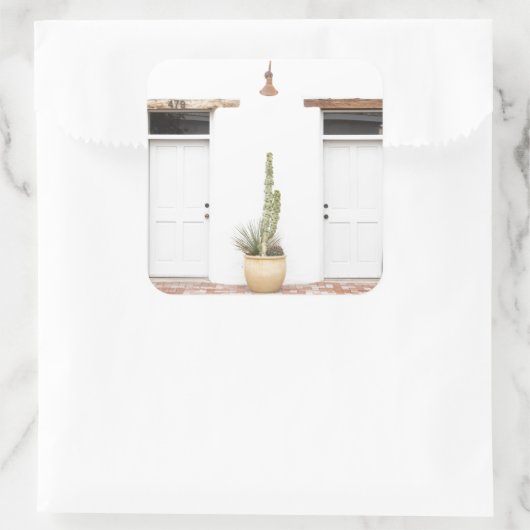 Südwestweißer Eintrag Quadratischer Aufkleber (Tasche)