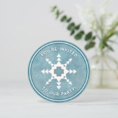 Südwestwinterschneeflocke Personalisierte Einladun Feiertagskarte (Stehend Vorderseite)