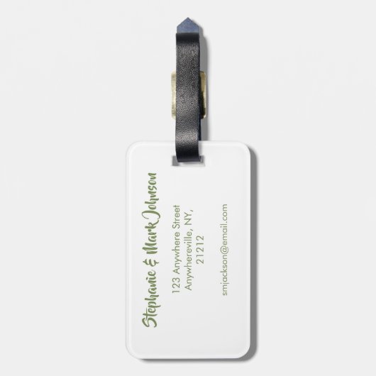 Südwestwüste Abenteuer Wasserfarbe Personalisiert Gepäckanhänger (Rückseite vertikal)