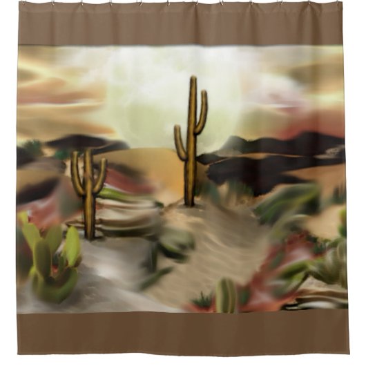 Südwestwüste Abstrakte Art des Sonnenaufgangs Duschvorhang (Vorderseite)