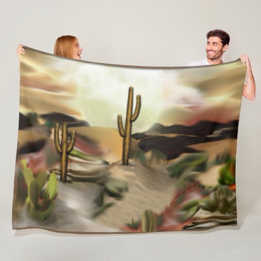 Südwestwüste Abstrakte Art des Sonnenaufgangs Fleecedecke (Beispiel)