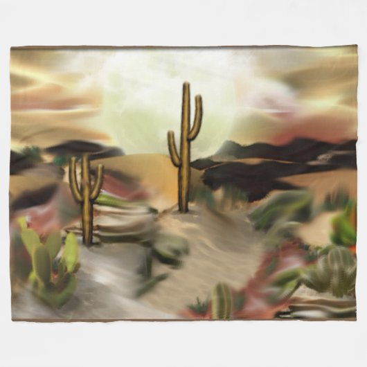 Südwestwüste Abstrakte Art des Sonnenaufgangs Fleecedecke (Vorderseite (Horizontal))