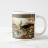 Südwestwüste Abstrakte Art des Sonnenaufgangs Jumbo-Tasse (Rechts)