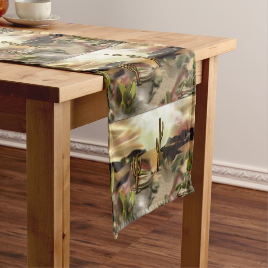 Südwestwüste Abstrakte Art des Sonnenaufgangs Kurzer Tischläufer (Beispiel)