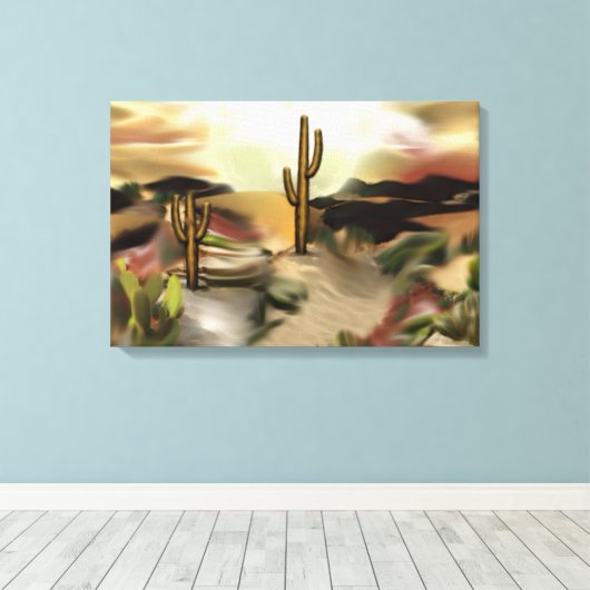 Südwestwüste Abstrakte Art des Sonnenaufgangs Leinwanddruck (Insitu (Holzboden))