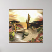 Südwestwüste Abstrakte Art des Sonnenaufgangs Leinwanddruck (Vorderseite)