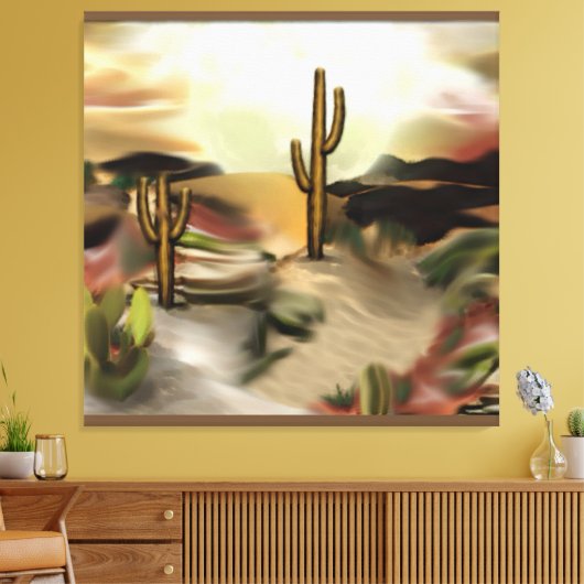 Südwestwüste Abstrakte Art des Sonnenaufgangs Leinwanddruck (Insitu (Wohnzimmer))