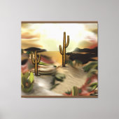 Südwestwüste Abstrakte Art des Sonnenaufgangs Leinwanddruck (Vorderseite)