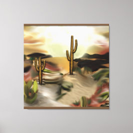 Südwestwüste Abstrakte Art des Sonnenaufgangs Leinwanddruck