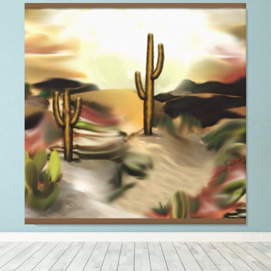 Südwestwüste Abstrakte Art des Sonnenaufgangs Leinwanddruck (Insitu (Holzboden))