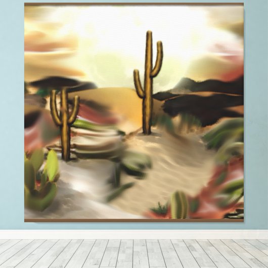 Südwestwüste Abstrakte Art des Sonnenaufgangs Leinwanddruck (Insitu (Holzboden))