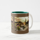 Südwestwüste Abstrakte Art des Sonnenaufgangs Zweifarbige Tasse (VorderseiteRechts)