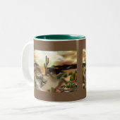 Südwestwüste Abstrakte Art des Sonnenaufgangs Zweifarbige Tasse (Vorderseite Links)