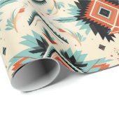 Südwestwüste Blue Adobo Terracotta Muster Geschenkpapier (Rolleneckpunkt)