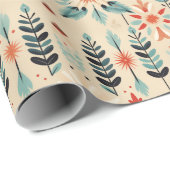 Südwestwüste Blue Feathered Star Botanical Geschenkpapier (Rolleneckpunkt)