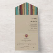 Südwestwüste Boho Sommerhochzeit All In One Einladung (Innen Boden)