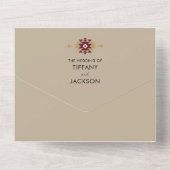 Südwestwüste Boho Sommerhochzeit All In One Einladung (Rückseite)