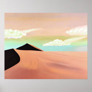 Südwestwüste mit Dünen Minimalistischer Kunst Poster