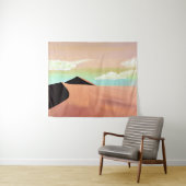 Südwestwüste mit Dünen Minimalistischer Kunst Wandteppich (Beispiel (Horizontal))