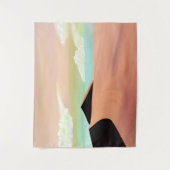 Südwestwüste mit Dünen Minimalistischer Kunst Wandteppich (Vorderseite)