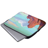 Südwestwüste mit Minimalistischer Kunst Laptopschutzhülle (Vorne Knopf)