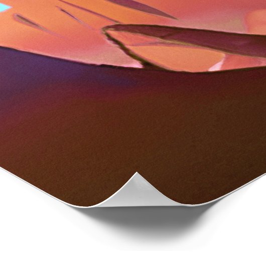 Südwestwüste mit Minimalistischer Kunst Poster (Ecke)