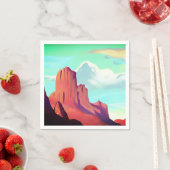 Südwestwüste mit Minimalistischer Kunst Serviette (Beispiel)