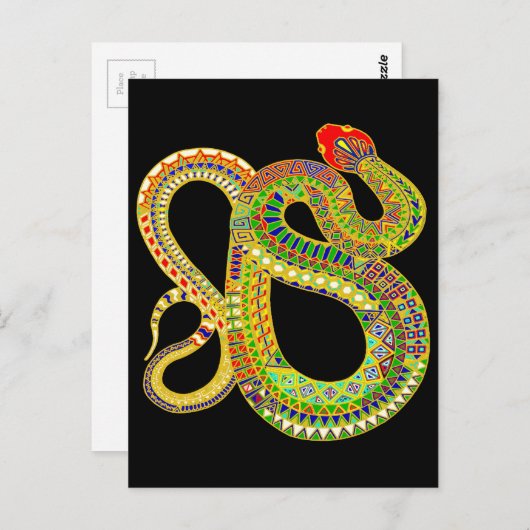 Südwestwüste Rattler Postkarte (Vorne/Hinten)