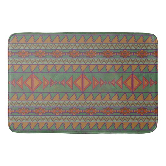 Südwestwüste Sagebrush Green Geometric Design Badematte (Vorderseite)