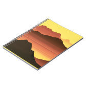 Südwestwüste Sonnenuntergang mit Bergen Notizblock (Linke Seite)