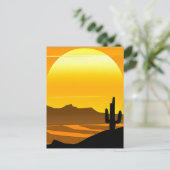 Südwestwüste Sonnenuntergang mit Bergen Postkarte (Stehend Vorderseite)