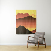 Südwestwüste Sonnenuntergang mit Bergen Wandteppich (Beispiel)