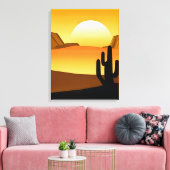 Südwestwüste Sonnenuntergang mit Mesas Leinwanddruck (Insitu (Wohnzimmer))
