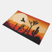 Südwestwüste Sun Kokopelli Doormat Fußmatte (Schrägansicht)