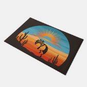 Südwestwüste Sun Kokopelli Doormat Fußmatte (Schrägansicht)
