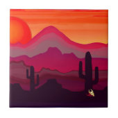 Südwestwüste Sunset Fliese (Vorderseite)