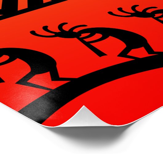 Südwestwüste Sunset Kokopelli Poster (Ecke)