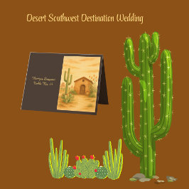 Südwestwüste Terracotta Wedding Guest Card Dankeskarte