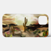 Südwestwüsten-Sonnenaufgang-abstrakte Kunst Case-Mate iPhone Hülle (Rückseite (Horizontal))