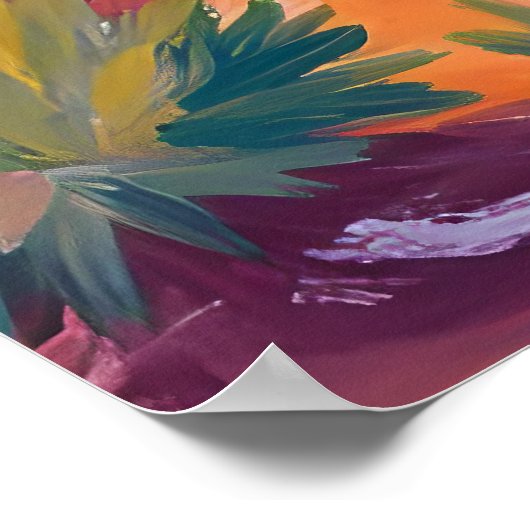 Südwestwüstenstraße mit Kacti Poster (Ecke)